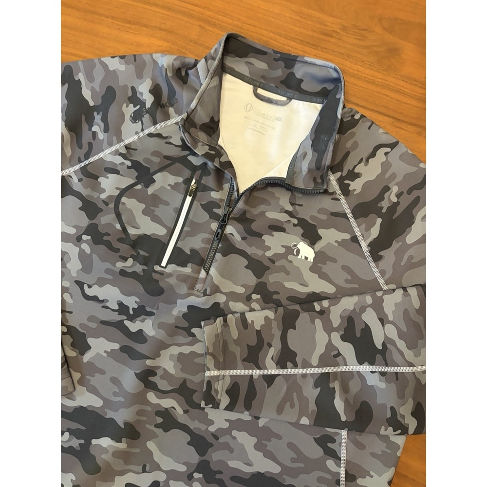 Sunice Camo 1/4 Zip Performance Pullover Mens 3XL Gray Golf Hiking Mammoth Dunes